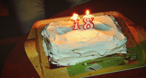 Close-up of birthday cake