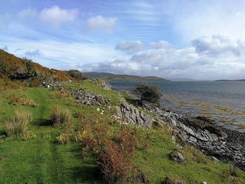 Scenic view of sea against sky