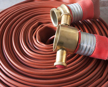 Close-up of fire hose