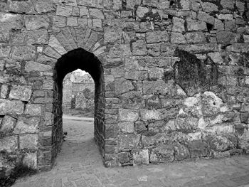 View of old stone wall