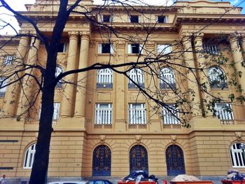 People walking in building