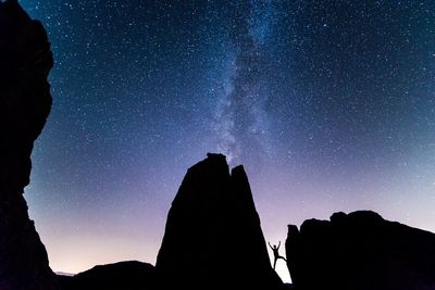 Low angle view of star field against star field