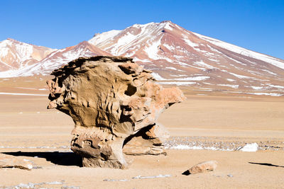 Scenic view of desert against sky