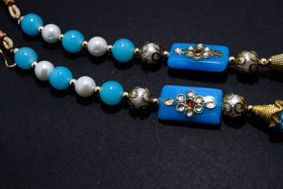 High angle view of coins on table