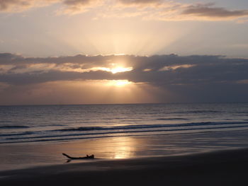 Scenic view of sunset over sea