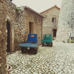 Car parked outside building