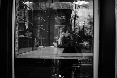 Group of people in restaurant