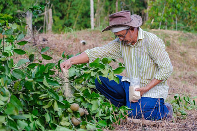 Man working in farm