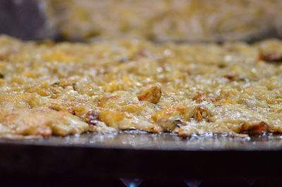 Close-up of crab in container on table