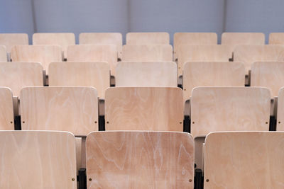 Full frame shot of empty chairs