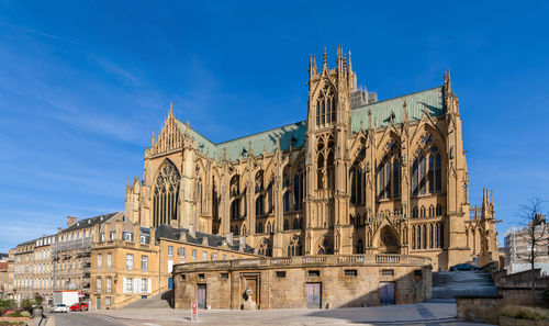 View of historic building against blue sky