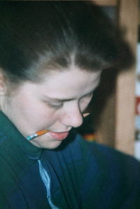 Close-up of woman