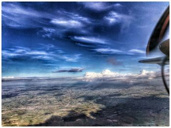 Aerial view of clouds over landscape