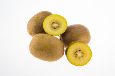 Close-up of fruits against white background