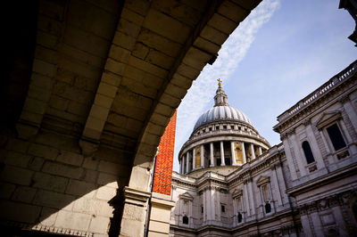 Low angle view of building against sky