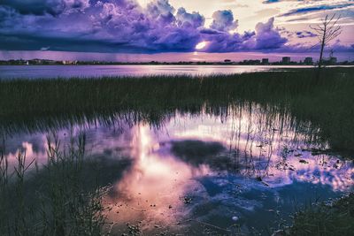 Scenic view of lake