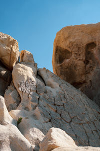 Low angle view of rock formation