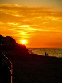 Scenic view of sunset over sea