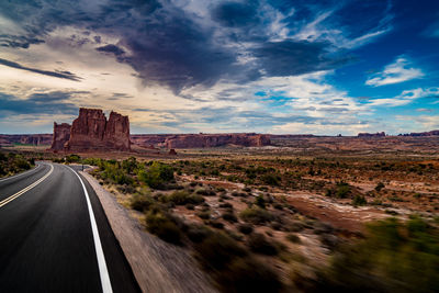 View of road passing through landscape