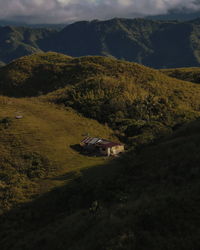 High angle view of landscape against sky