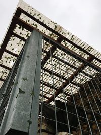 Low angle view of old building against sky