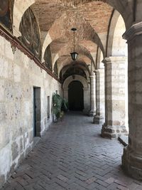 Corridor of historic building