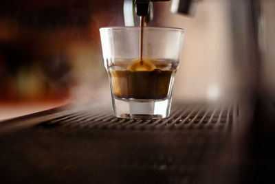 Close-up of coffee on table