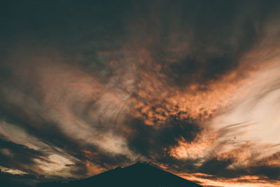 Low angle view of cloudy sky