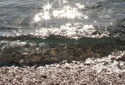 High angle view of sea shore