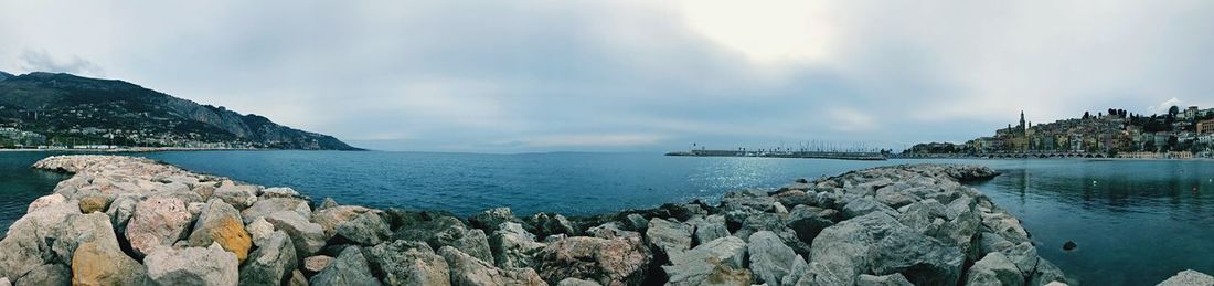Panoramic view of sea against sky