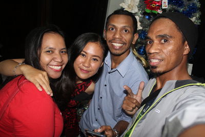 Portrait of smiling young couple