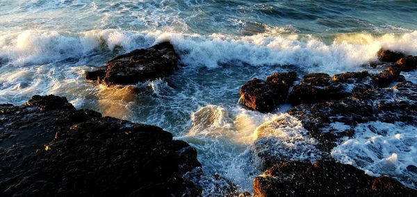 Scenic view of sea waves