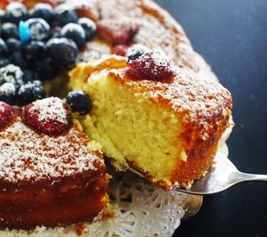 Close-up of cake on plate