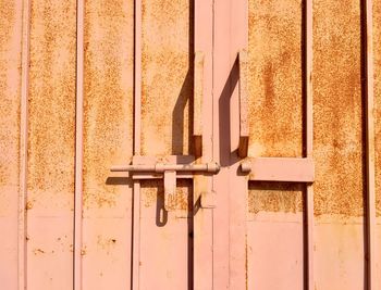 Close-up of closed gate