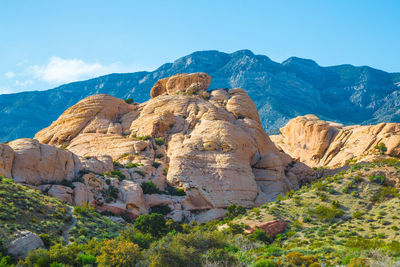 Red rock canyon near las vegas, nevada. views from red rock canyon, nevada. rocky desert landscape