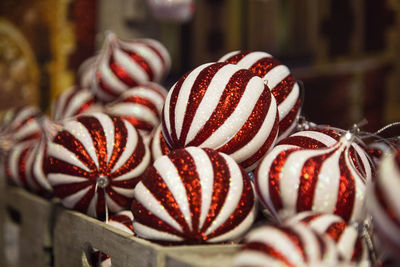 Close-up of chocolate cake for sale