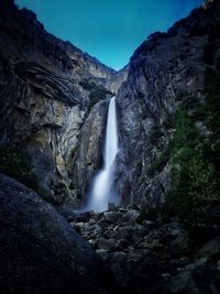 Scenic view of waterfall