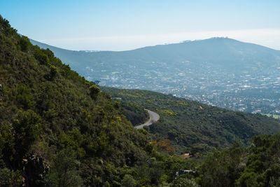 High angle view of landscape against sky