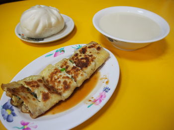 Close-up of served food