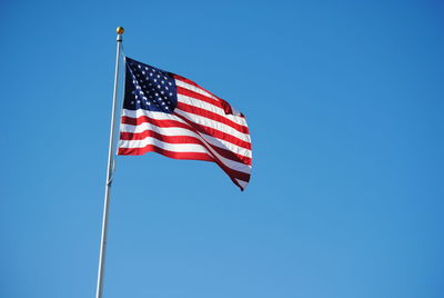 Wind blown american flag