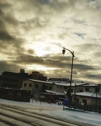 View of cloudy sky at sunset