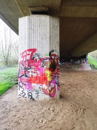 Graffiti on stone wall