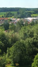 High angle view of townscape