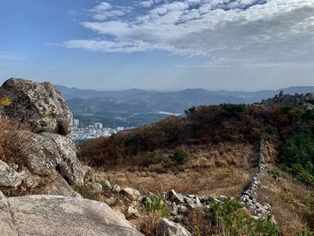 Scenic view of landscape against sky