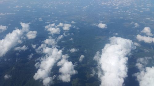 Aerial view of clouds over sea