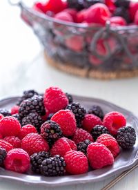 Close-up of berries in plate