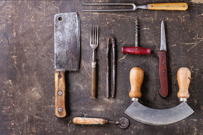 Close up of kitchen utensils