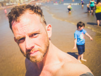 Portrait of  man at beach
