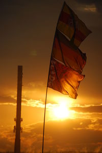 Low angle view of sky at sunset