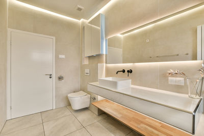 Interior of bathroom